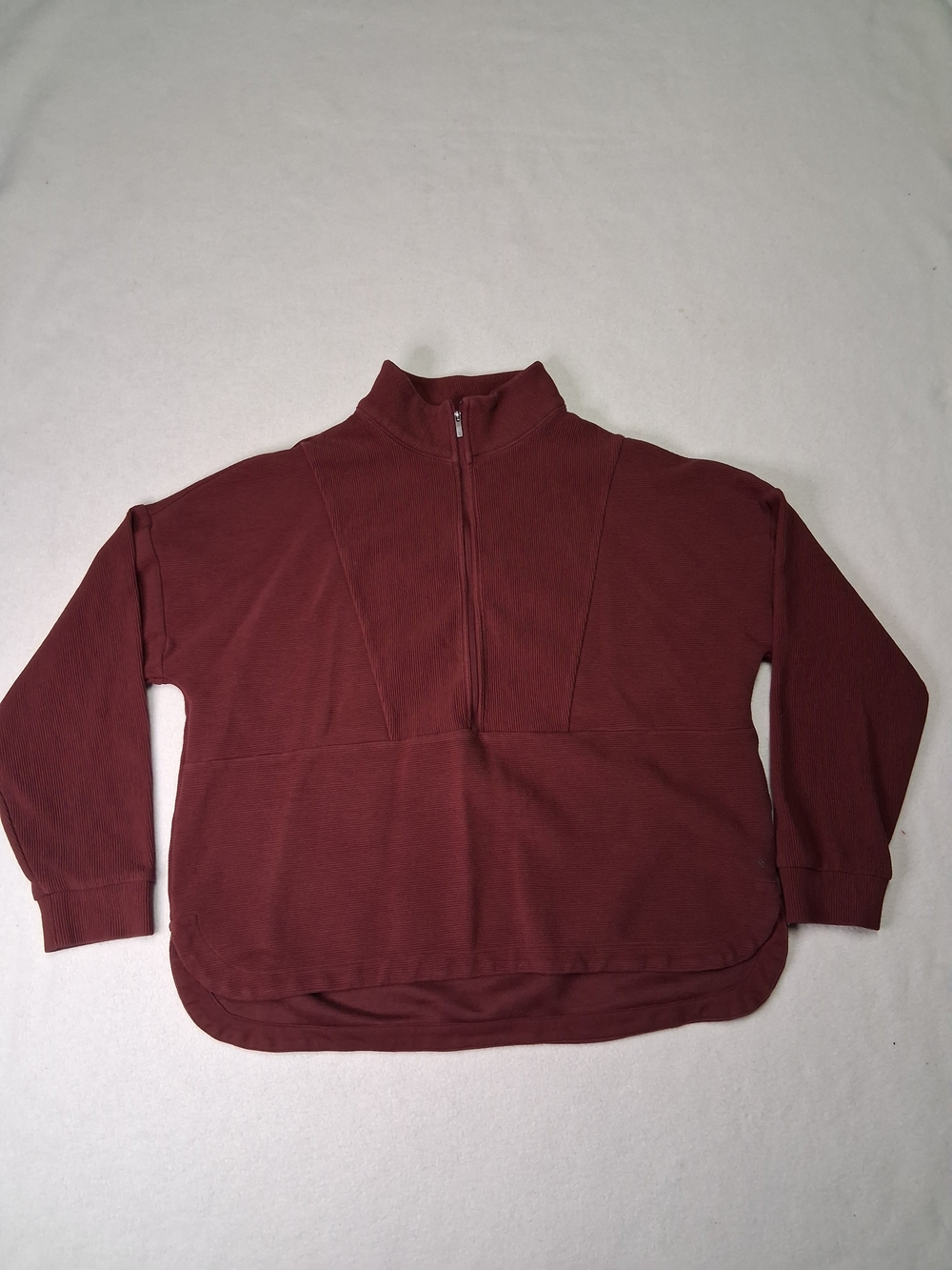 4/20$ Women's Half-Zip Mock Neck Sweater - Wine